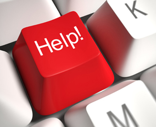 Keyboard button with that says "Help!" instead of the letter "J"